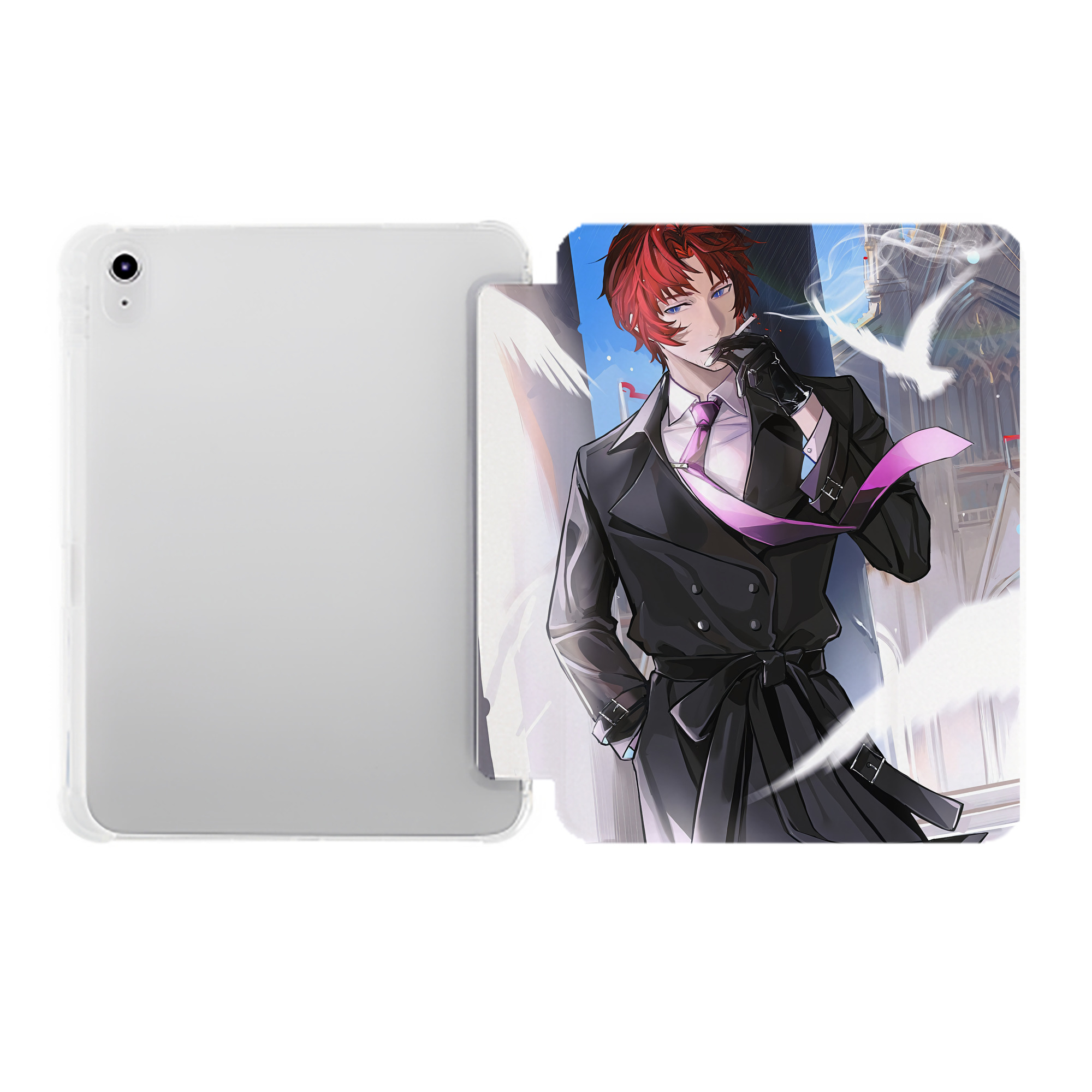 （画像用） 文豪ストレイドッグス Bungo Stray Dogs IPad ケース ペン収納付き 三つ折りスタンド PUレザー×シリコン 対応機種9.5/10.5/10.9インチ